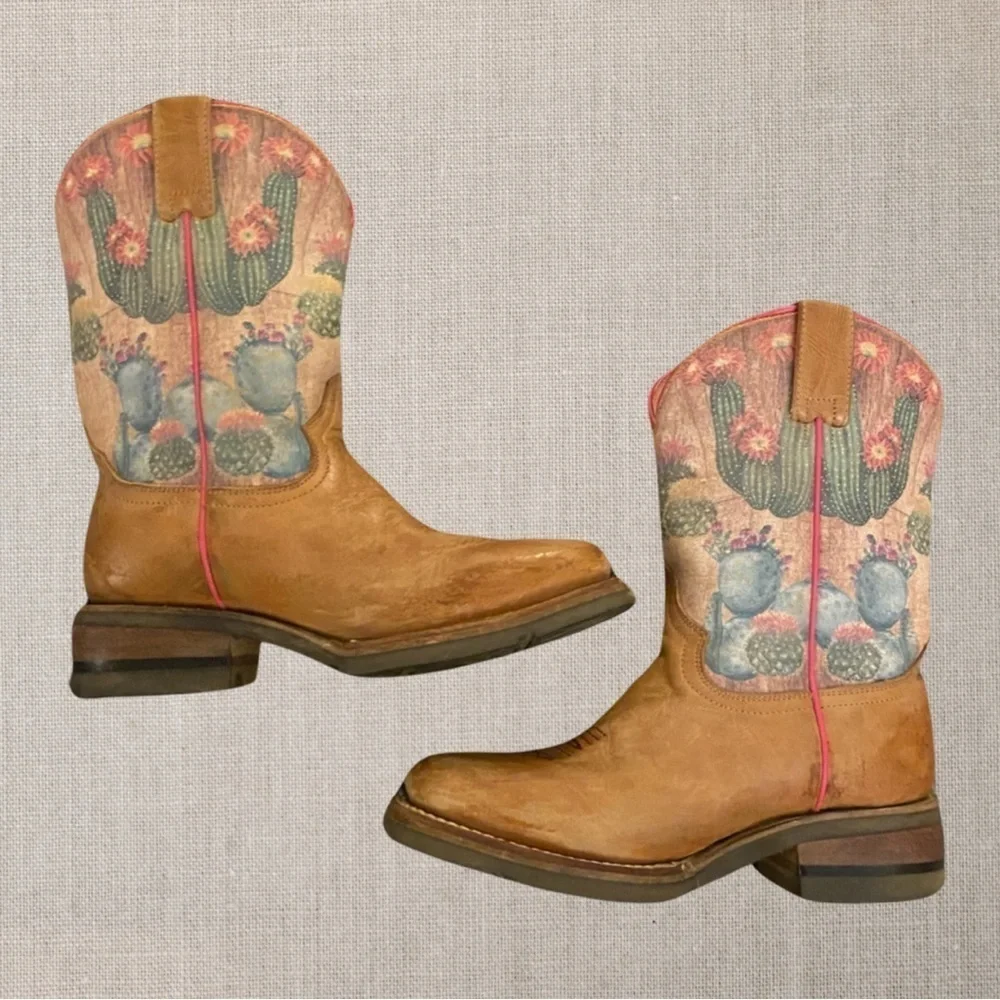 ROPER Big Girls Prickly Cactus Cowboy Boots